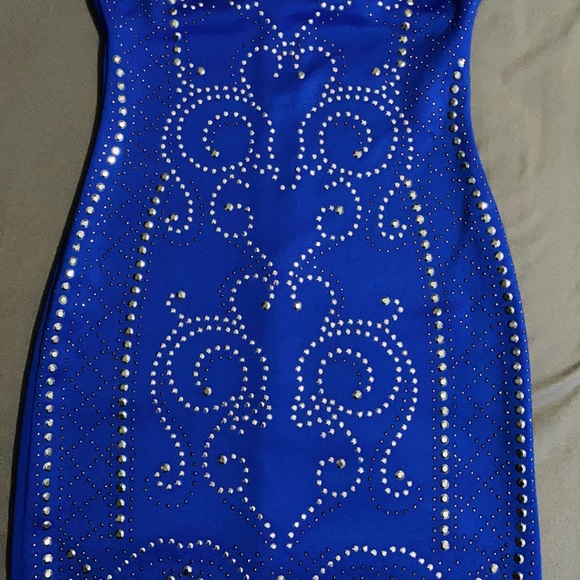 Speckless blue and silver studded sequin bodycon dress - Picture 7 of 8